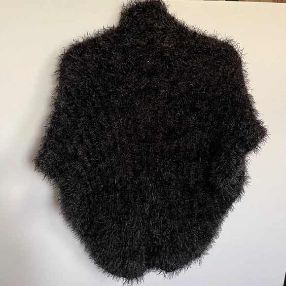 Linea Domani Faux Fur Vest Open Front Women’s Black Size L - Picture 4 of 8